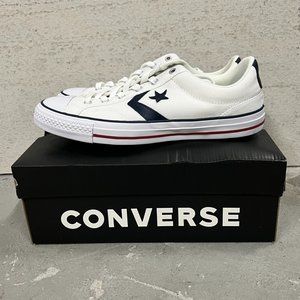 New Converse Star Player Ox White & Navy (Men's 8)
